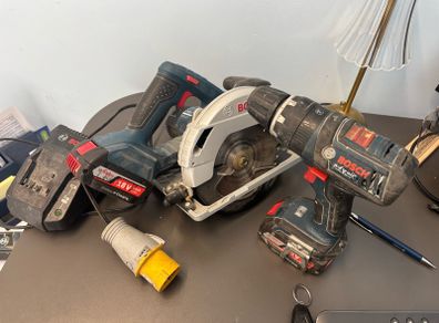 bosch 18v skills and battery drill - grinder and sds