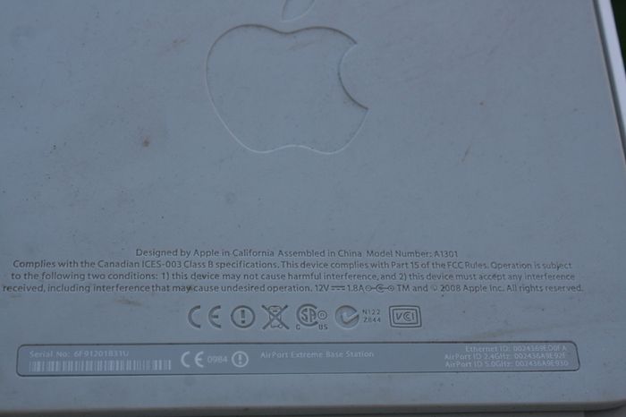 Apple Airport Extreme Base Station A1301 Wireless Router (3rd Gen) Mac Internet