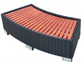 Spa Step Poly Rattan 92x45x25 cm Black