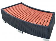 main image for ad Spa Step Poly Rattan 92x45x25 cm Black