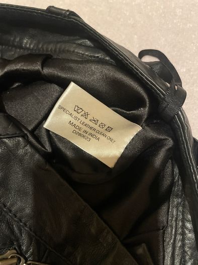 Ladies black real leather trousers Size 12