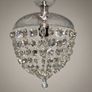 Vintage Cut Glass Basket Pendant Chandelier Image 2