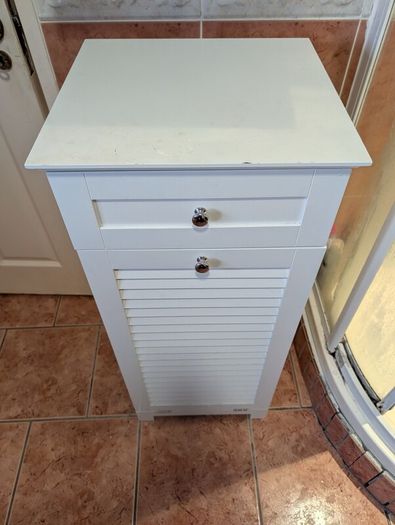 Bathroom drawer and wash basket unit