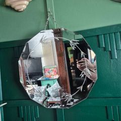 Art Deco original 1920s Mirror vintage French Art Deco etched mirror