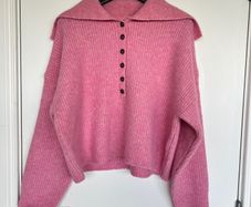 NEW George Pink Wool Blend Chunky Jumper M 12-14