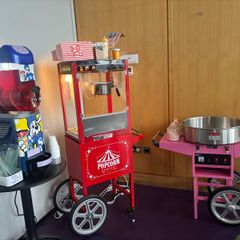 Popcorn candy floss slush puppy Hotdog nachos machines