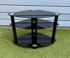 glass corner tv stand