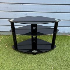glass corner tv stand