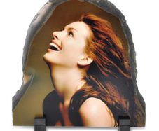 Personalised Photo Slate Door shape, size 15 x 15cm. Photo Rock Slate