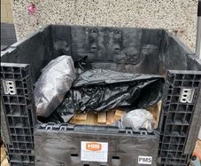Large storage crate with lid