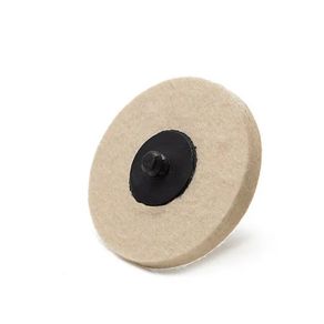 Glass Polish 11102 - Quick-Lock Felt Buffing Pad / 3" (75 mm) - 3 pk Felt Pads