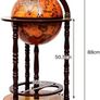 Wooden Globe Bar on Wheels, Bar Trolley, Home Bar, Wine Rack 45 x 45 x 88 cm Image 3