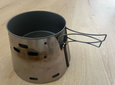 Camping pot and stove: Traildesigns SideWinder Ti-Tri pot stand, burner and 900ml pot