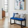 Velvet Wooden Bench 100x40cm Natural Alder Frame Image 5