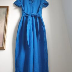 Hobbs Linen Jumpsuit Size Uk 16
