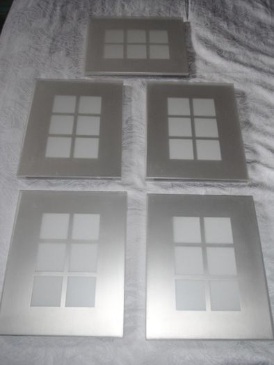 BNIB, Brushed chrome type picture frames