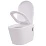 Wall Hung Toilet with Concealed Cistern Ceramic White Image 5