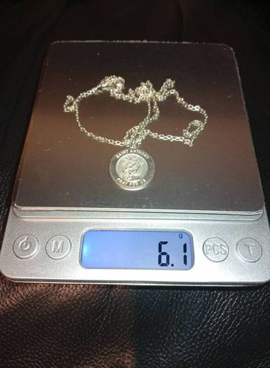 Silver necklace with Saint Anthony pendant