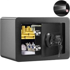 Safe, 14.2 L Home Safe, Steel Security Safe with Digital Keypad and 2 Keys, Wall-Mounted Cabinet Safe Protect Cash, Gold, Jewelry