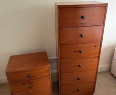 Solid Pine Wooden Bedroom Furniture Set Chest of Drawers & Bedside Cabinet