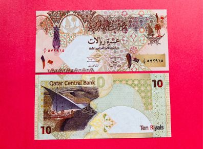Qatar  10  Riyals   2003  Pick  22     Uncirculated