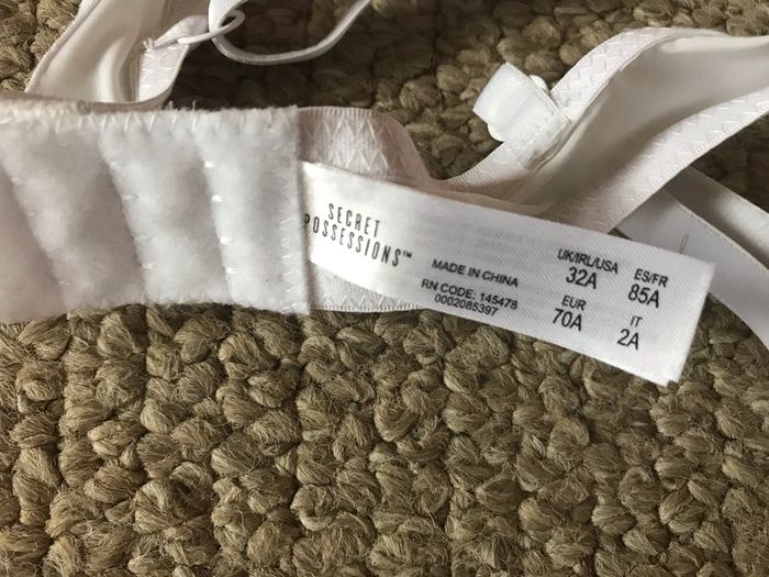 32A white starter bra from Pennys