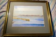picture simon leggie or heggie watercolour Roundstone Co Galway dated 1993