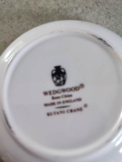 Rare find Wedgwood AUTAN CRANE vintage  small Round dish bone china, trinket dish, English bone china.