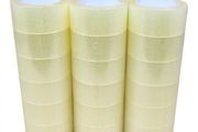 Lot of 6 rolls clear packaging tape premium 66 meters long x 50 mm wide industrial quality