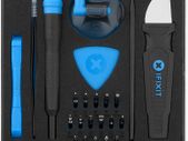Essential Electronics Toolkit, Basic tool-set with 16 precision bits (4 mm), magnetic screwdriver & opening tools for electronic devices