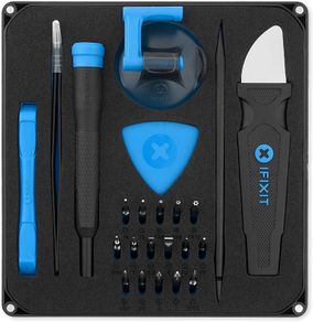 Essential Electronics Toolkit, Basic tool-set with 16 precision bits (4 mm), magnetic screwdriver & opening tools for electronic devices
