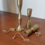 Fabulous Set of Three Jahi Brushed Gold Brass Candlesticks/Candleholders by the Ethical Lifestyle Brand Nkuku, Brand New with Tags Image 9