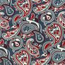 Pretty Green Mens Shirt XL Slim Fit - Blue\Red Print Floral Paisley Short Sleeve Image 6