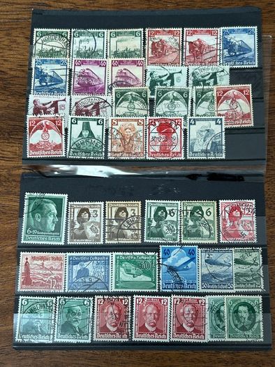 Germany 1872-1945 Reich Collection lot stock 1200+ stamps and 2 Mint sheets