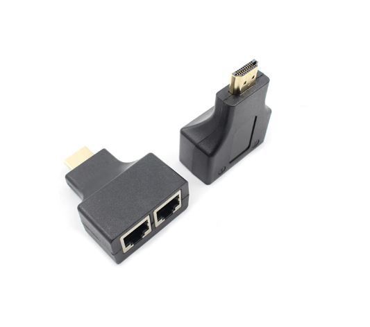 HDMI Extender to Dual Ports RJ45 CAT5e CAT6 Cable up to 30 Metre HDTV PS3 STB