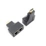 HDMI Extender to Dual Ports RJ45 CAT5e CAT6 Cable up to 30 Metre HDTV PS3 STB Image 4