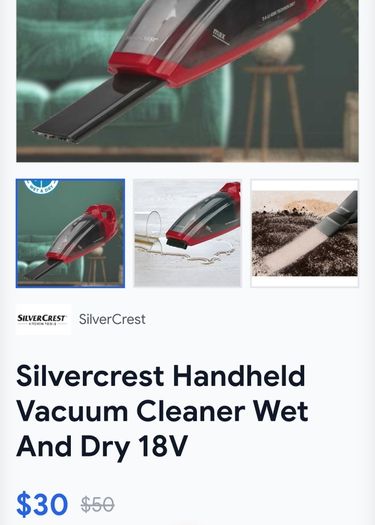 Silvercrest Handheld Vacuum Cleaner Wet And Dry