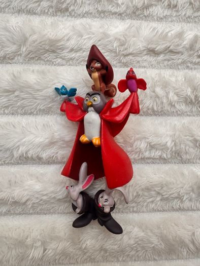Disney Sleeping Beauty Owl As Prince Phillip aprox. 10.5 cm. Used Please see photos