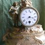 Antique Metal Figural Mantle Clock , French Rococo (It doesn't work for repair) Image 6