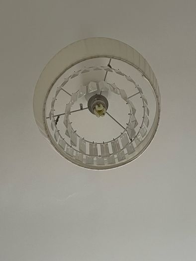 Crystal drop fabric lampshade
