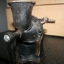 Black cast iron coffee grinder of firm Salter& Co. from England. Including  receptacle and cast iron table clamp. Image 4