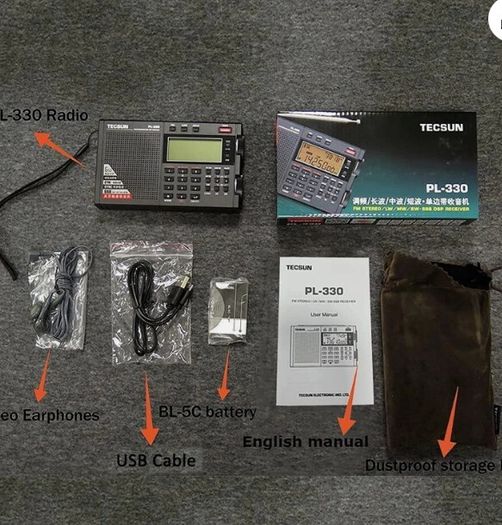 Tecsun PL-330 FM/MW/SW/LW SSB DSP Full-Band Radio Multi-functional Portable Radio New