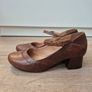 Tan Mary Jane leather shoes Image 3
