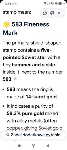 14Ct Gold Ring with corundum stone