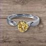 Vintage Champagne Sapphire Silver Solitaire Image 10