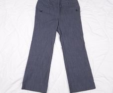 Awear Blue Vintage Wash Straight Leg Button Accent Low Waist Denim Trouser Pants 8UK/36EU Regular