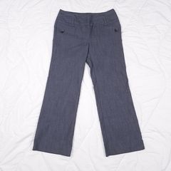 Awear Blue Vintage Wash Straight Leg Button Accent Low Waist Denim Trouser Pants 8UK/36EU Regular