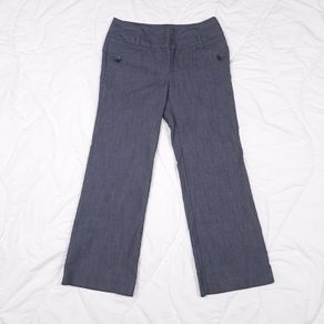 Awear Blue Vintage Wash Straight Leg Button Accent Low Waist Denim Trouser Pants 8UK/36EU Regular