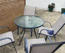 Garden Patio Set Table + 4 Chairs