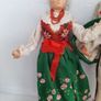 2 vintage dolls on wooden base Image 4
